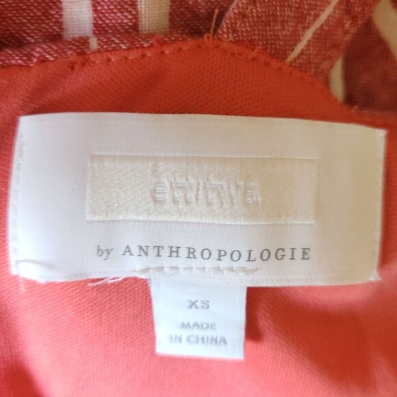 Anthropologie ett:twa Red Stripe Robin Romper Womens Size XSmall  Cropped Belt - Picture 6 of 14